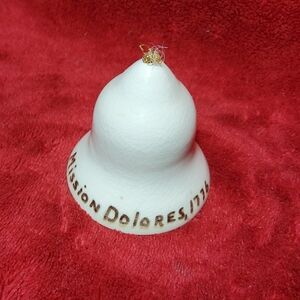Vintage 2" California Mission Dolores 1776 Bell Souvenir Has Small CrackEven cr